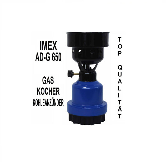 IMEX Camping Gaskocher Metall Kartuschen Kohleanzünder /AD-G650