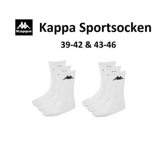 6 Paar Kappa Sportsocken Unisex Tennissocken weiß
