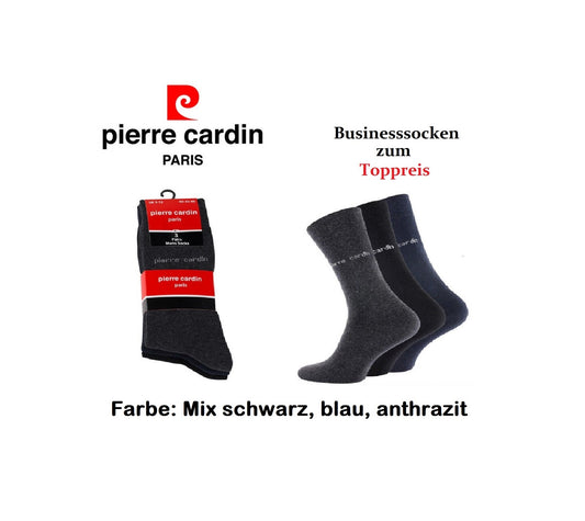 NEU 9-21 Paar Pierre Cardin Socken Herrensocken Strümpfe Business-Socken MIX